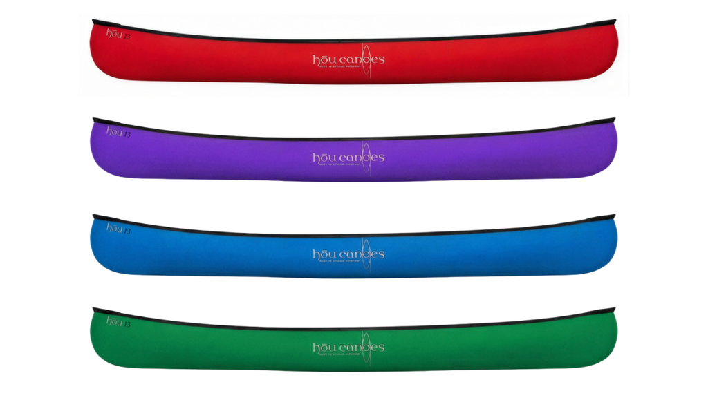 Hou 13 Solo Canoe Colour Options Red, Purple, Blue, Green