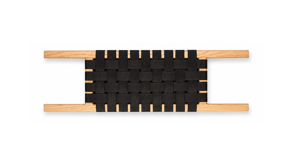 Curved wood /web extra wide seat